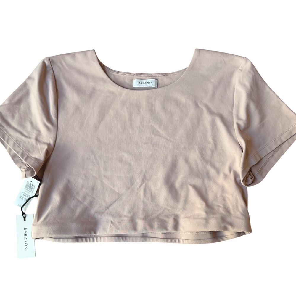 Babaton Contour Crew Minimalist Quiet Luxury Women XL Kasha Taupe Career Bodycon